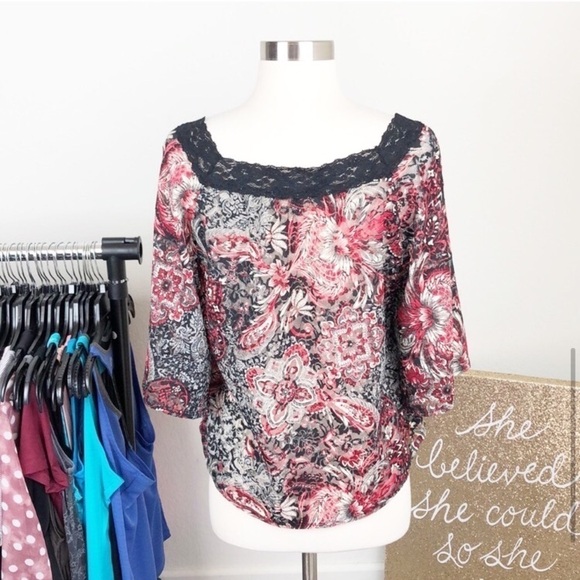 HeartSoul lace batwing top - Picture 4 of 7